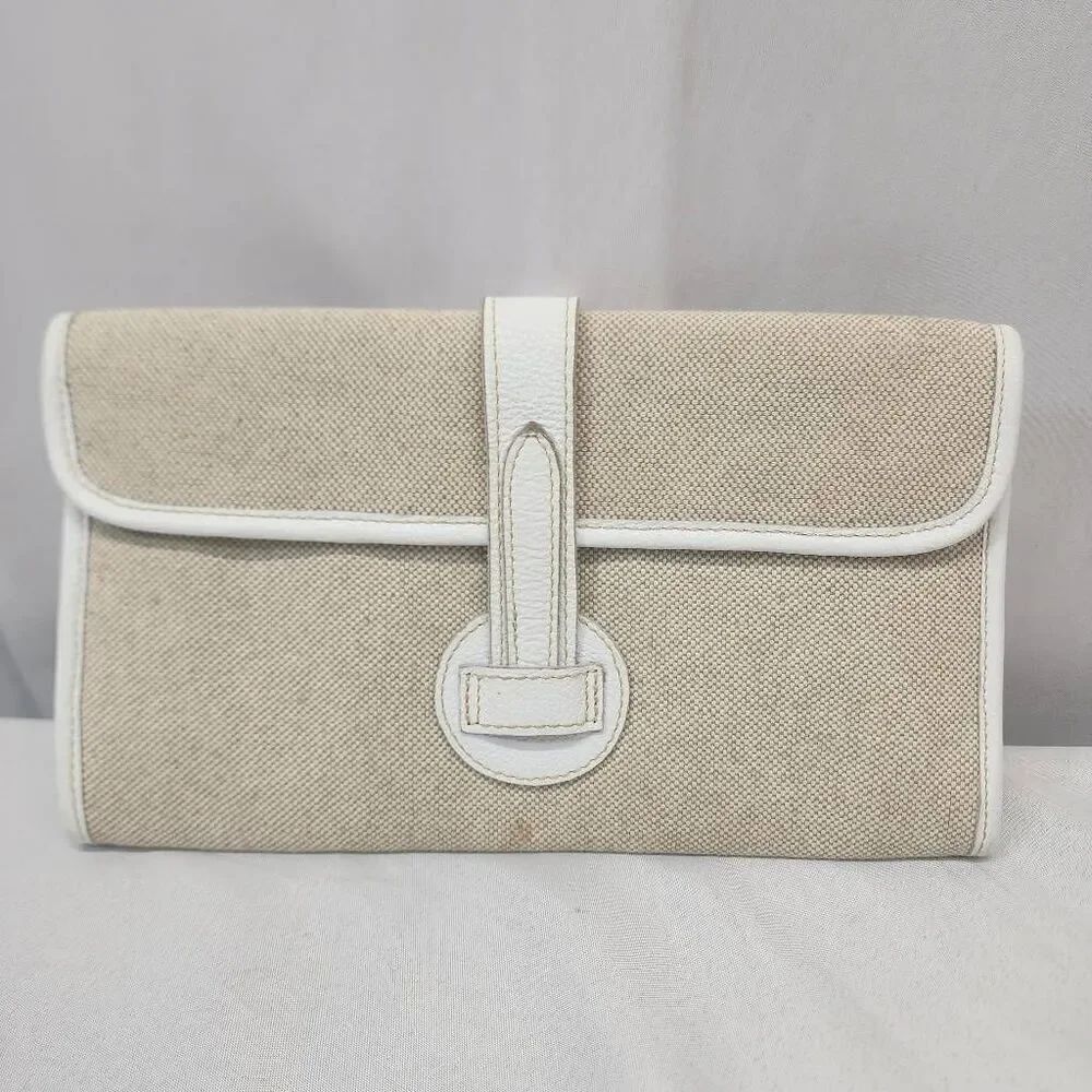 Modus Rio Adrian Clutch - White Linen Leather  Bag